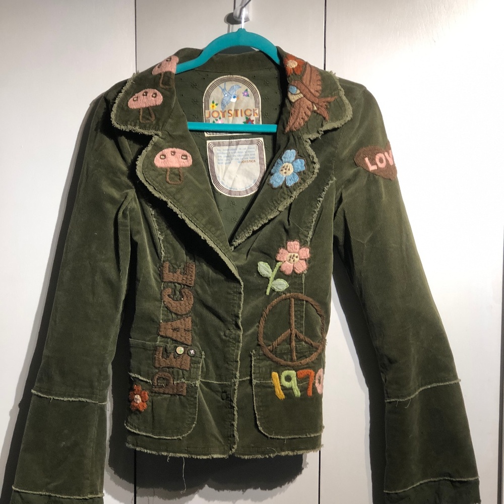 Vintage Joystick Peace and Love Jacket Size Large